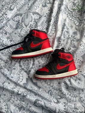 Nike Black and Red Kids' High-Top Sneakers